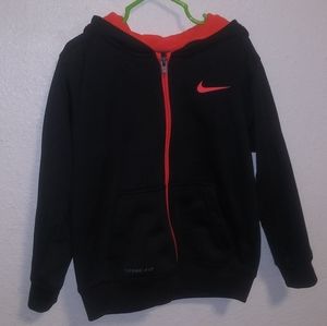 Nike Therma-Fit Hoodie - Size 6 - Black/Orange - Like New